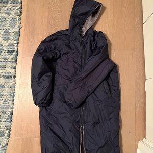 Sport Adult Small Swim Parka - Navy Shell & Charcoal Fleece Lining | Waterproof
